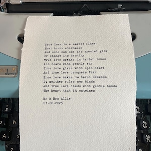 Personalized Typewriter Letter, Cotton Rag Paper, Wax Seal image 4