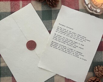 Personalisierter Weihnachtsbrief, A5 Schreibmaschinenpapier