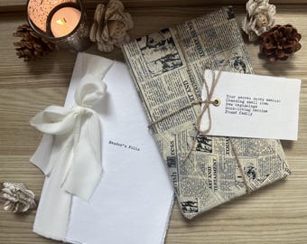 Geschenkset für Bücherliebhaber | Lesetagebuch & Blind Date mit einem Buch | Personalisierte Leserkollektion | Handgefertigtes literarisches Geschenk