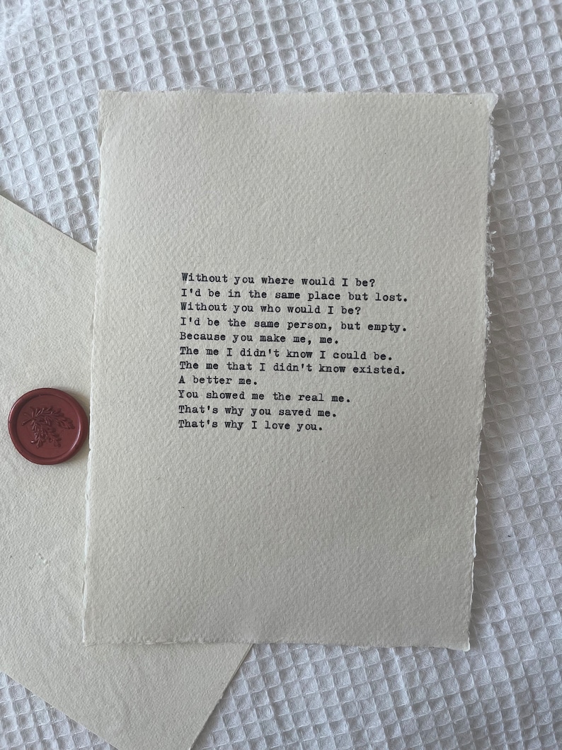Personalized Typewriter Letter, Cotton Rag Paper, Wax Seal image 2