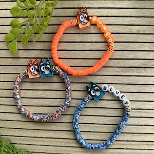 Bluey Bracelet | Bluey| Bingo | Bluey Party| Bluey Jewlery| Bluey Birthday Party| Stretchy Bracelet | Beaded Bracelet