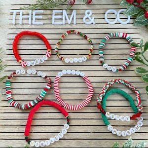 Christmas Bracelet | Christmas Jewelry | Holiday Bracelet | Holiday Jewelry | Beaded Bracelet | Christmas Gift | Custom Bracelet