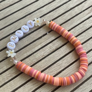 Daisy Bracelets| Daisy Heishi Bracelet | Beaded Bracelet | Custom Bracelet | Heishi Bracelet | Summer Bracelet | Flower  Bracelet