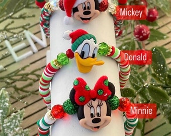 Mickey Mouse Christmas | Christmas Bracelet | Disney World Bracelet | Disneyland Bracelet | Disney Christmas Bracelet| Minnie Mouse Bracelet