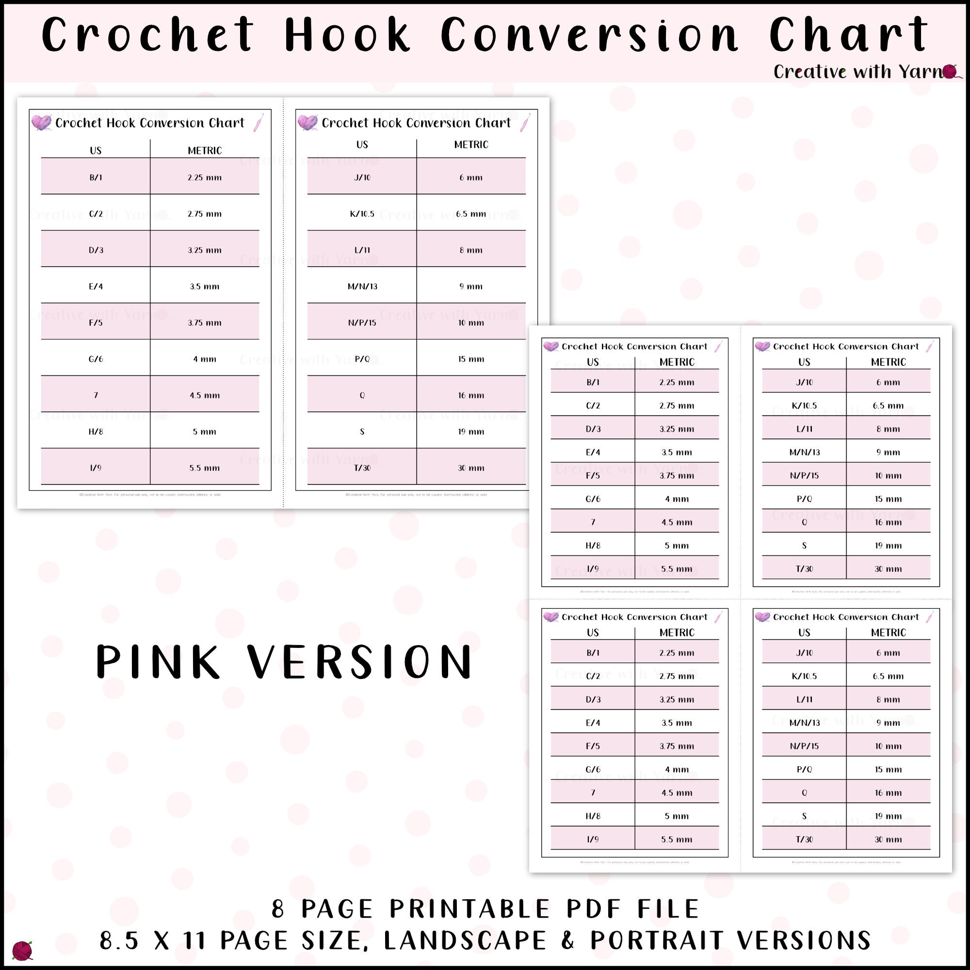 Crochet Hook Conversion Chart Printable Crochet Hook Conversion Chart Crochet hook conversion chart printable crochet hook conversion chart