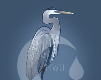 Great Blue Heron Print - Digital Download