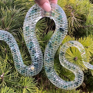 Carved Green Fluorite Snake: Crystal Collector Decor