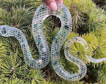 Carved Green Fluorite Snake: Crystal Collector Decor