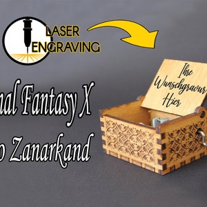 Final Fantasy X - to Zanarkand Melody Box Wooden Music Box Music Box Musicbox Hand Cranked