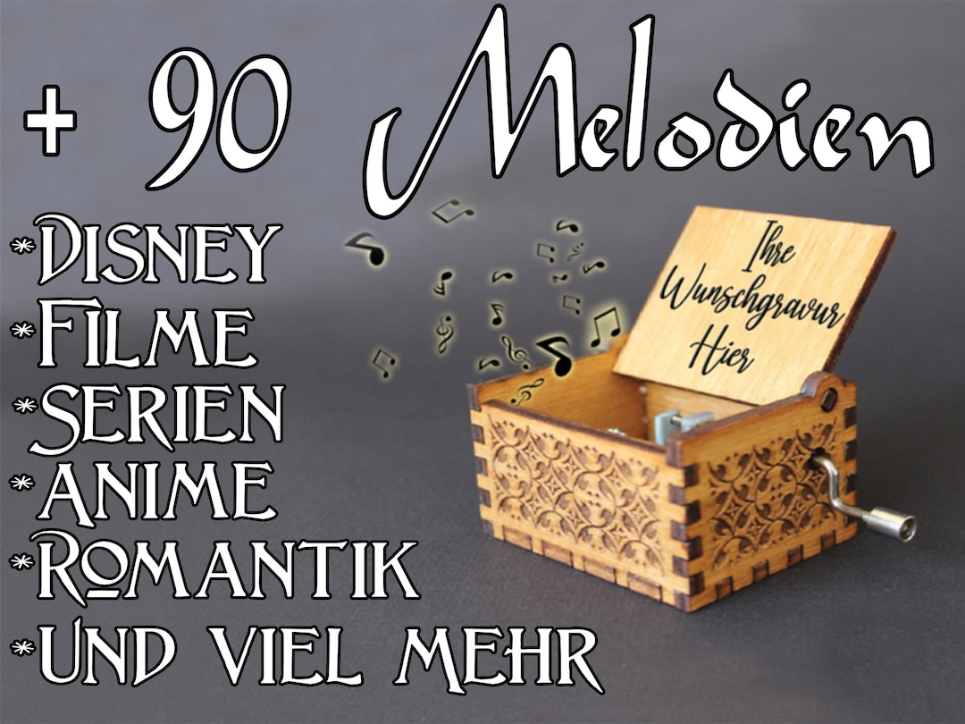 Buy Over 90 Melodies Wooden Music Box With and Without