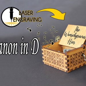 Canon in D Melody Box Wooden Music Box Music Box Musicbox Hand Cranked