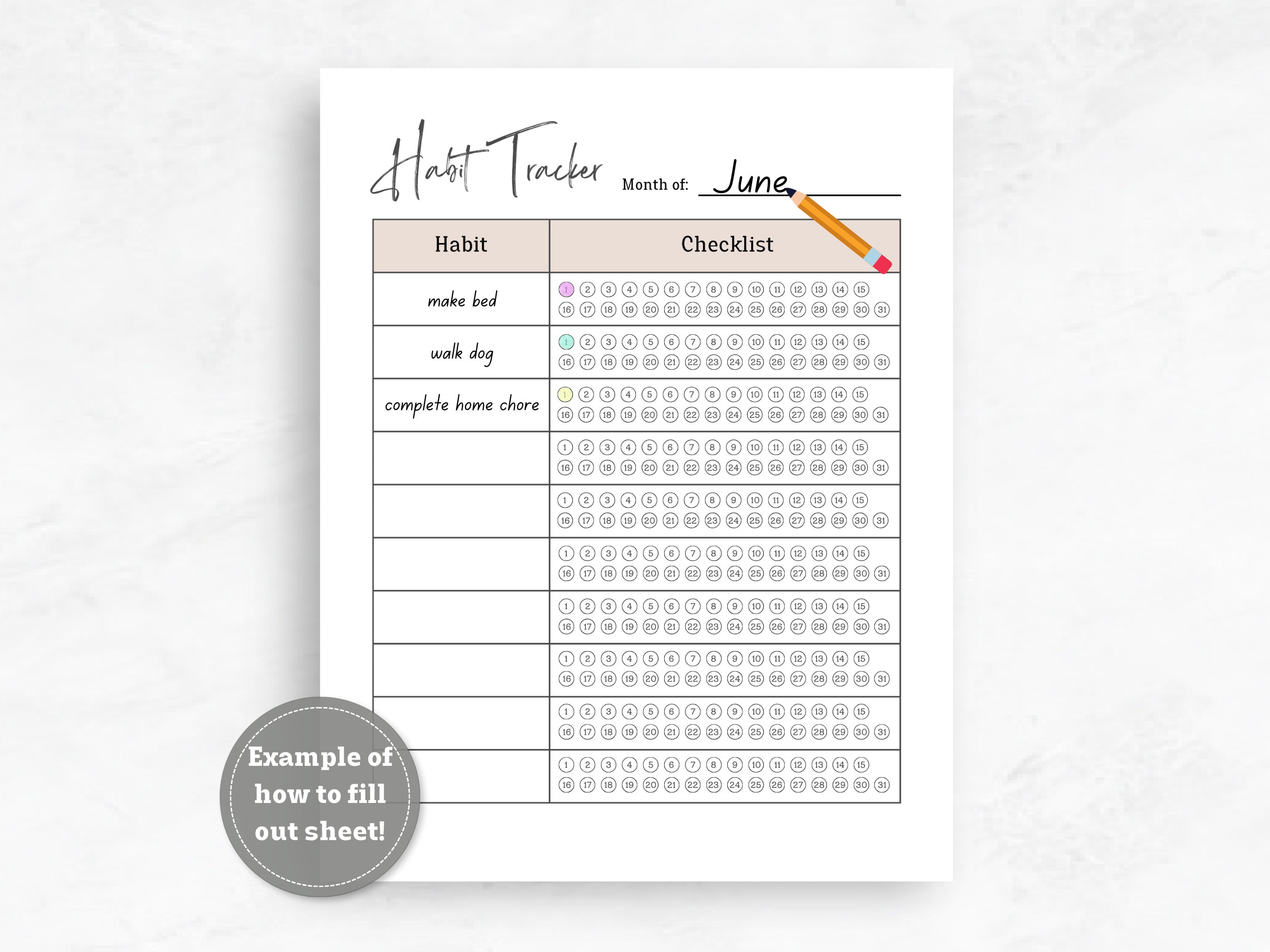 Monthly Habit Tracker Printable Etsy Monthly Habit Tracker Printable Etsy