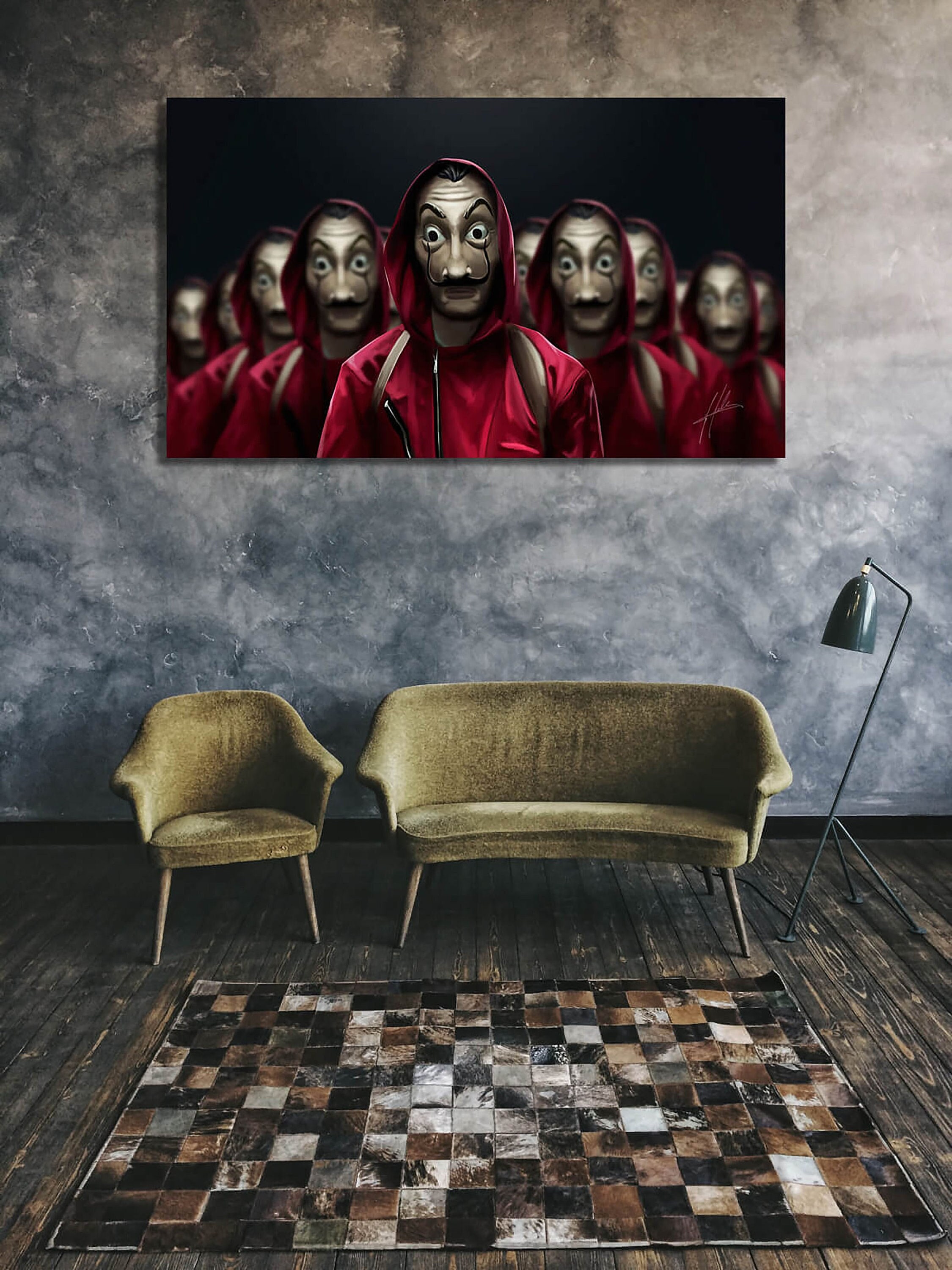 Money Heist Vinyl Poster Popular T V Series Money Heist Art Etsy