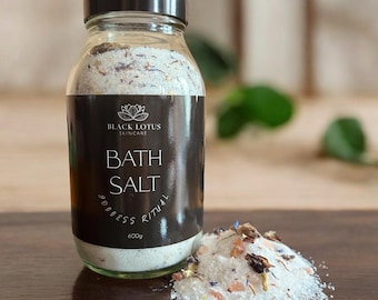 Natural Bath Salts – Dead Sea, Epsom & Himalayan Bath Soak, Botanical Spa Bath, Relaxing Self Care Ritual