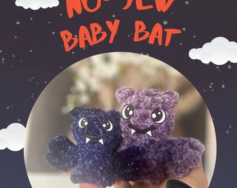 Patrón de crochet para murciélago bebé sin costura