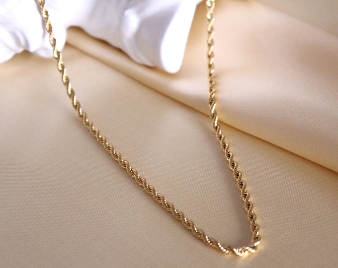 Elegant 18K Gold Filled, Stainless Steel, Thick Rope Chain Necklace for Women, Women's Statement Necklace, Fashionable Women's Jewelry