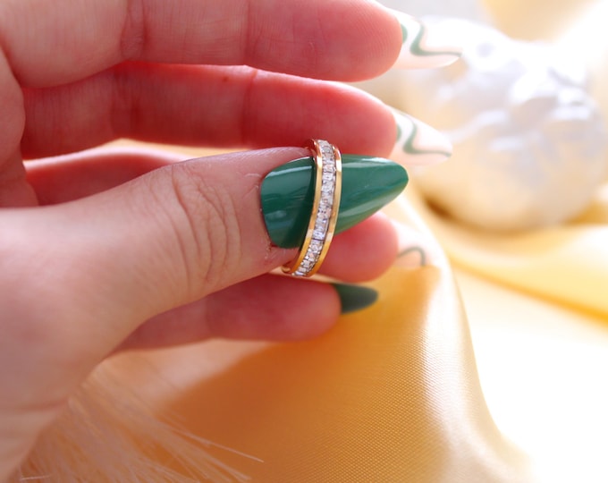 18K Gold Filled Rings, Stainless Steel, Zircon Rings, Minimalist Rings, Waterproof Rings, Anniversary Gift, gift for her, Women's Jewelry