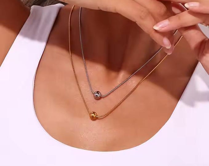 Y Shape Snake Chain Necklace, Gold Necklace, Gold Minimalist Chain, Waterproof 18K Gold, Jewelry for Women, Gift for Her, Gift for Mothers