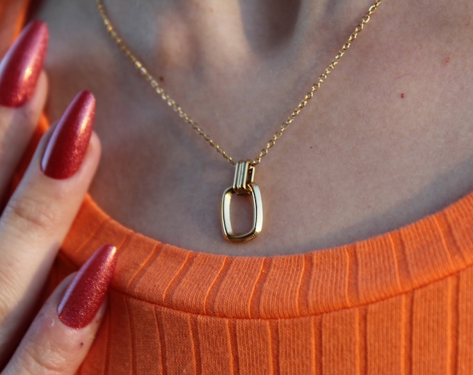 Special Minimalist Pendant Necklace, Women's Gold Necklace, 18K Gold Filled Women Necklace, Occasional Wearing Necklace, Gift for Mom