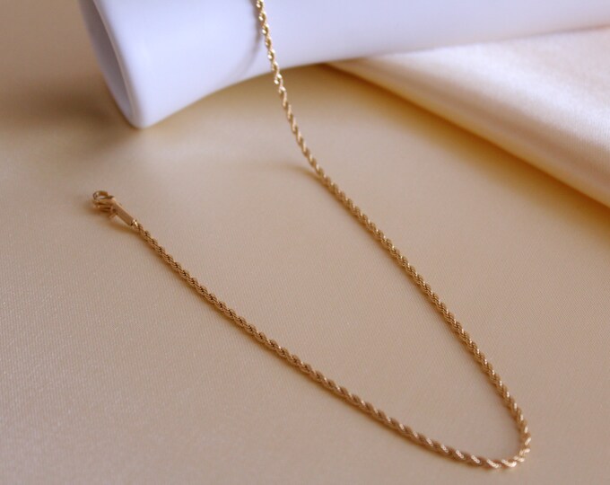 18K Gold Filled Necklace, Stainless Steel Chain, Thin Rope Chain Necklace, for Women's Outfit, Women's Fashion Accessory, High-Quality Chain