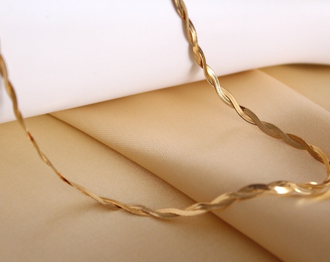 Luxury 18K Gold Filled, Non Tarnish Waterproof, Stainless Steel, Snake Chain Necklace, Women's Jewelry, Anniversary Gift, Mother's Gift