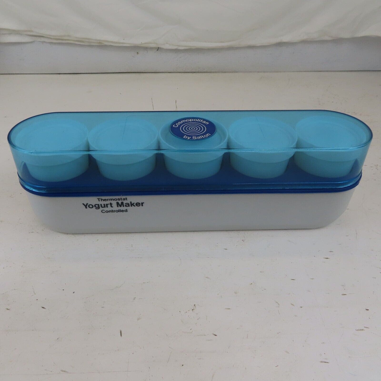 Salton Cosmopolitan Yogurt Maker Milk Glass Cups Model YM4 Thermostat