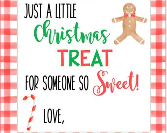 Printable TREAT Gift Tag Instant Download Teacher or Neighbor - Etsy
