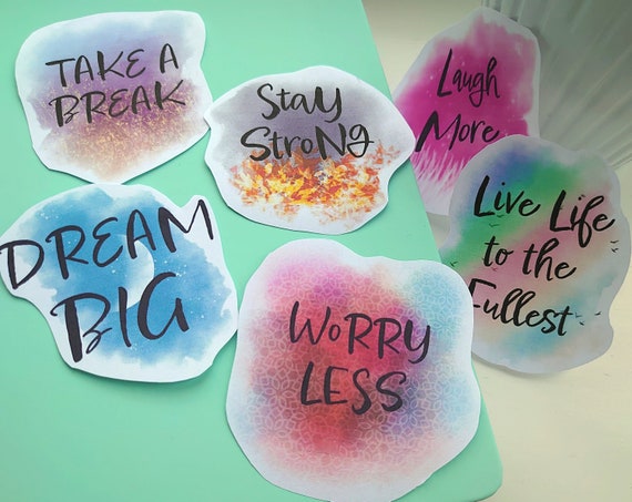 Motivational Quote Printable Sticker Set 6 Stickers in a PDF - Etsy