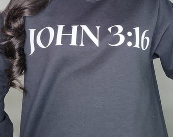 John sweatshirt, John 3 16 Sweatshirt, Christian Sweatshirt, Religious Sweatshirt, Bible Verse Sweatshirt, Unisex Crewneck Sweatshirt, Gifts