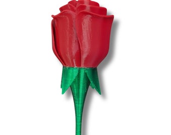 Customizable 3D-Printed Rose: Eco-Friendly PLA Keepsake