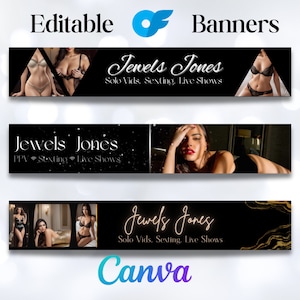 OnlyFans Banner Template, Content Creator Essentials (Canva)
