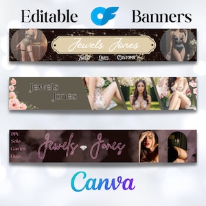 Onlyfans Customizable Banner, Social Media Banner, Onlyfans Promo Template, Use for Fansly and Camgirls, Reddit