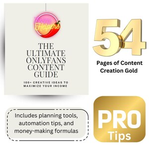 OnlyFans Content Guide eBook | Adult Content Ideas + Income Tips | For NSFW Creators | Sell More & Save Time | Promote | Rebill