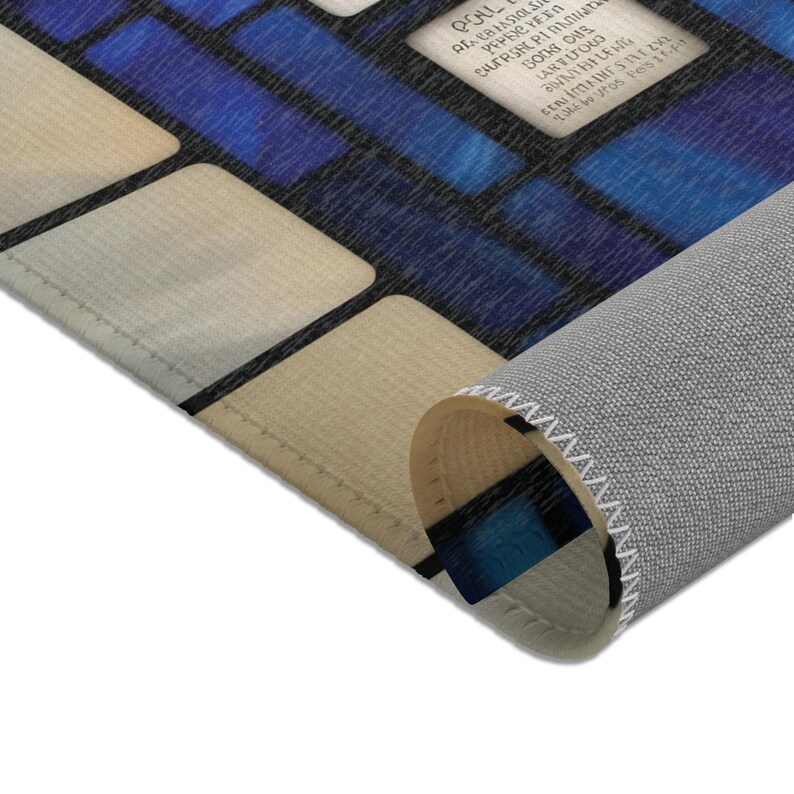 Stained Glass TARDIS Area Rug, Cozy Living Room Decor, Whimsical Home ...