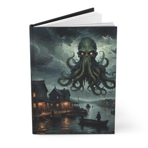 Cthulhu Hardcover Journal Matte, Lovecraft Notebook, Fantasy Writing Book, Eldritch Horror Journal
