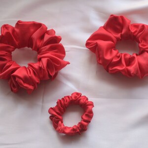Scrunchies | Red Scrunchies | Small, Medium, & XXL Handmade Scrunchies | Cute and Trendy Gift | Gift Ideas