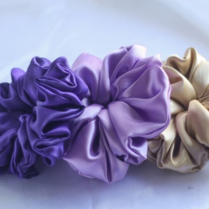 XXL Scrunchies | XXL Silky Soft Satin Scrunchies | Bridal Scrunchie, Oversized Silk Scrunchies, Trendy Hair Accessories