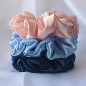 XXL Soft Satin Scrunchies | Oversized Silk Scrunchies l Bridal Scrunchies | Bridesmaid Scrunchies | Gift of Her