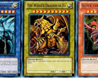 Yugioh TCG: Egyptian God Card Gift Box | Includes Tins, Decks, Booster Packs,  Promos, & More! Slifer, Ra, and Obelisk! - Etsy
