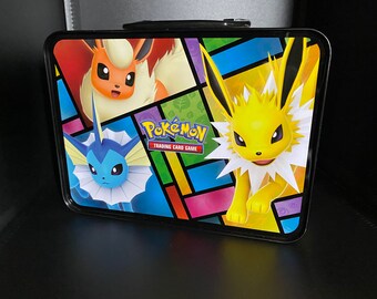 pokemon card lunch box Girls Bag Set | Kids 5 Piece Zip Dinner Bag, Water Bottle and Snack Pot Bundle in Pink & Yellow The tin also serves as an excellent storage solution Pokemon - Fall - 2025