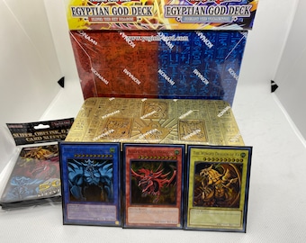 yugioh all 3 god cards Egyptian God Cards Metal Poster Set Metal Poster Set – Anime Town Creations main image 0