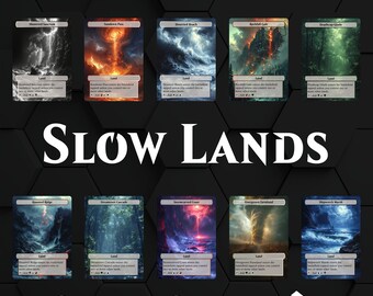 MTG Premium Slow Lands Proxies- 10X Cards
