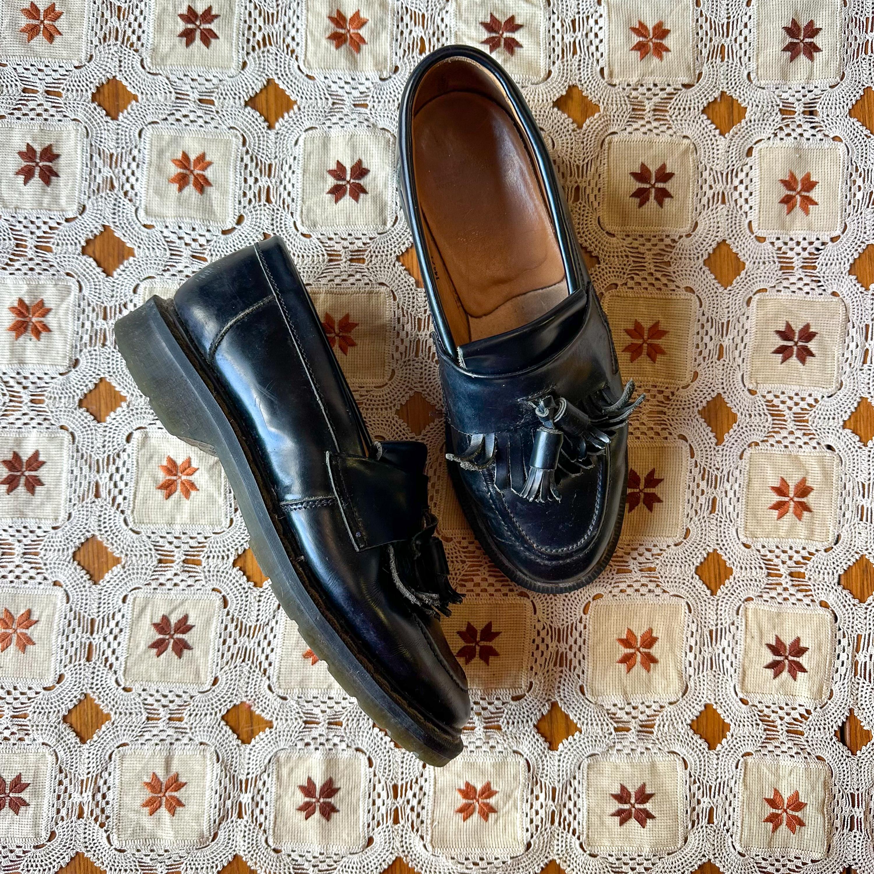 驚きの値段 1990s Vintage Solovair Minimalist / Loafers Tassel Leather 靴