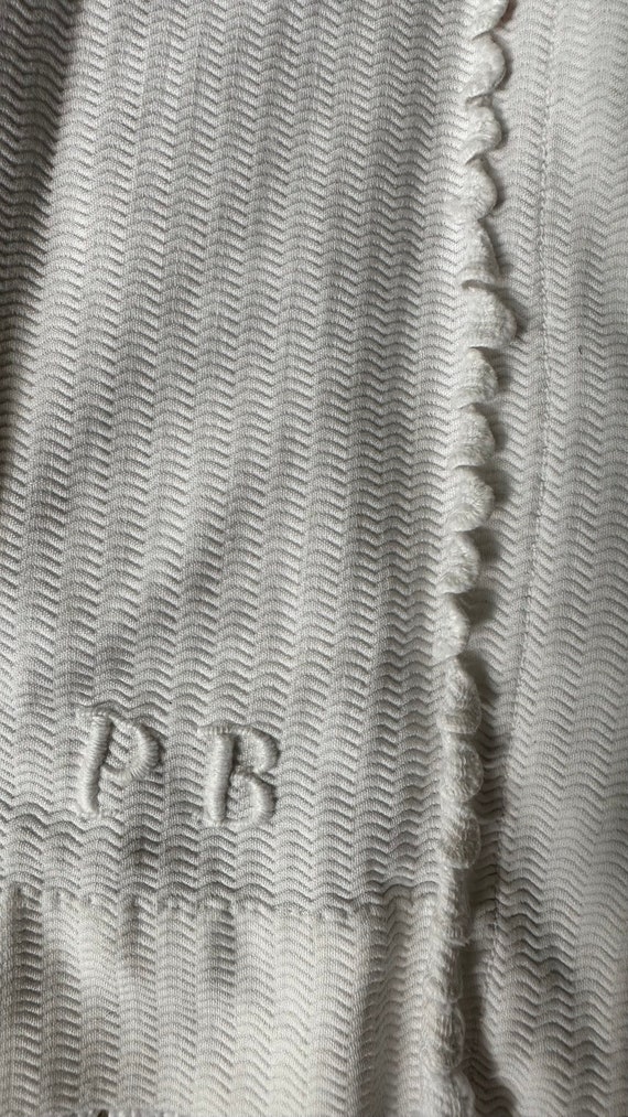 Antique Edwardian High Neck white shirt / texture… - image 6