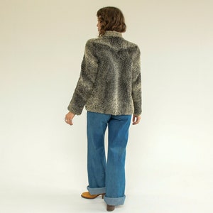Vintage 1960s Curly Lamb Fur Cropped Length Coat / XS image 8