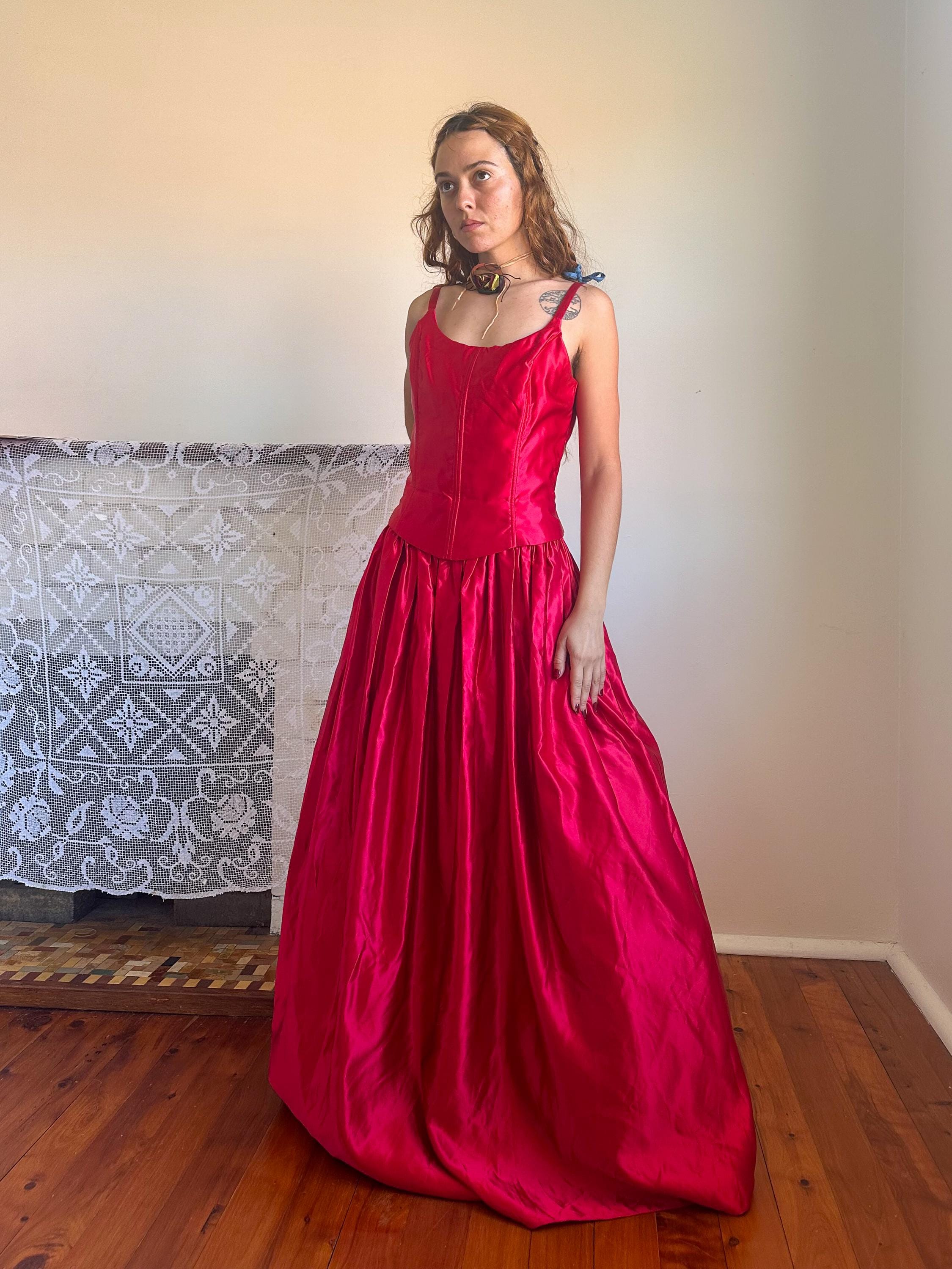 dresses with lace up back Luuvis Pretty Mermaid Spaghetti Straps Lace Up Back Long Satin Prom Dress main image 1