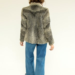 Vintage 1960s Curly Lamb Fur Cropped Length Coat / XS image 2