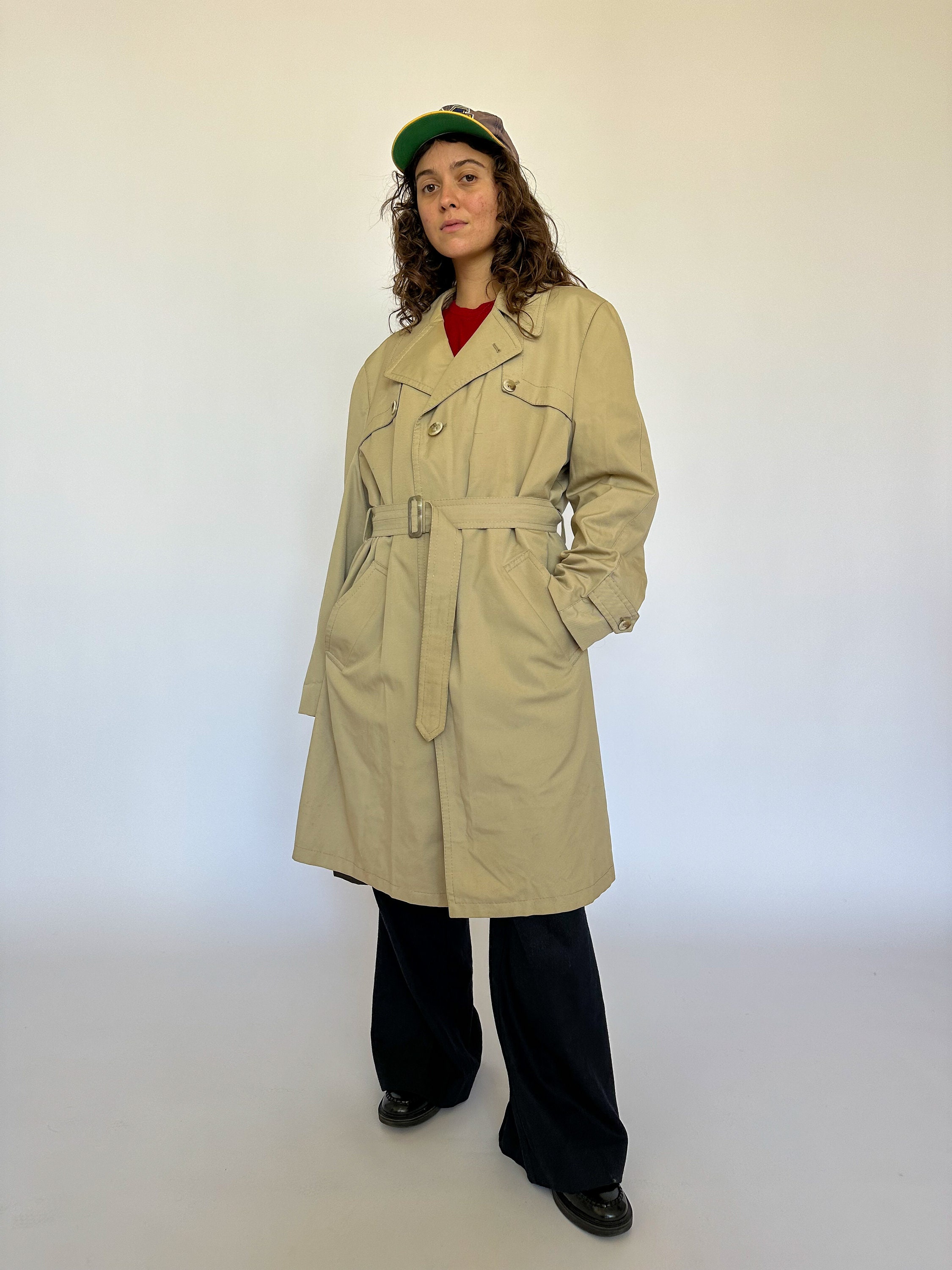 Khaki Cinched Coat main image 1