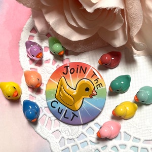 The Duck Cult 69 Official Pin Back Button