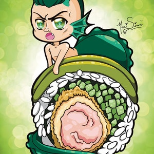 Angry Dragon Roll 11x17
